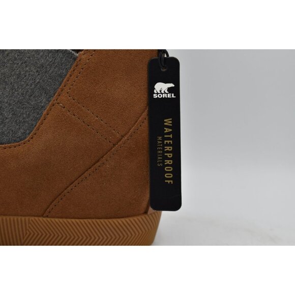 Sorel Womens Size 10 Out N About Wedge Velvet Tan Suede Gum 2 Waterproof Shoes - Picture 9 of 13